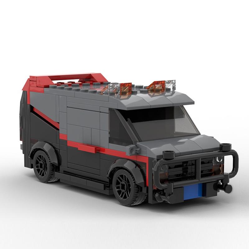 Buildmoc A-Team Filmová Dodávka Klasické TV Technické Auto MOC-20604 Vozidlo SWAT Týmu Městské Stavební Kostky Hračky pro Děti Dárek