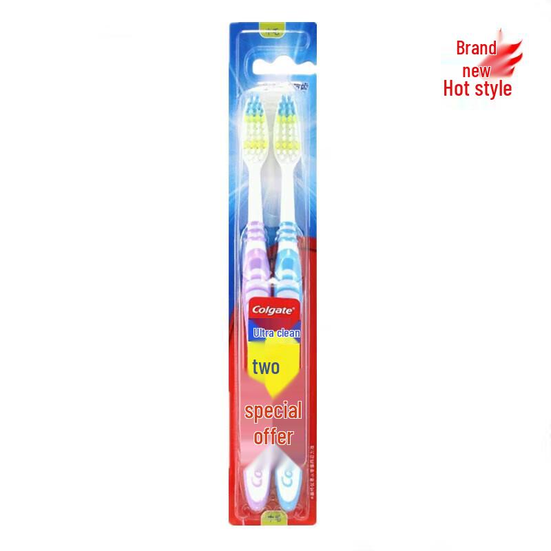 

Colgate Super Clean Double Bristle Toothbrush, 2-Pack