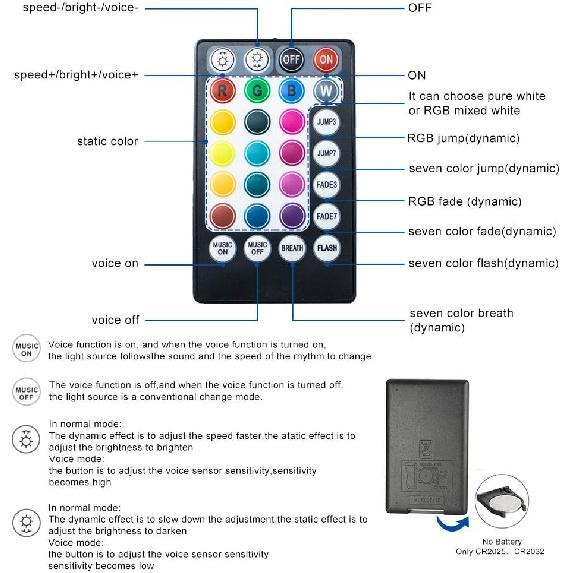 AZIMOM Bluetooth/RF Control 16W Music Mode Fiber Optic Light Source RGBW Light Box Engine for Car Home Star Ceiling Light Effect Decoration