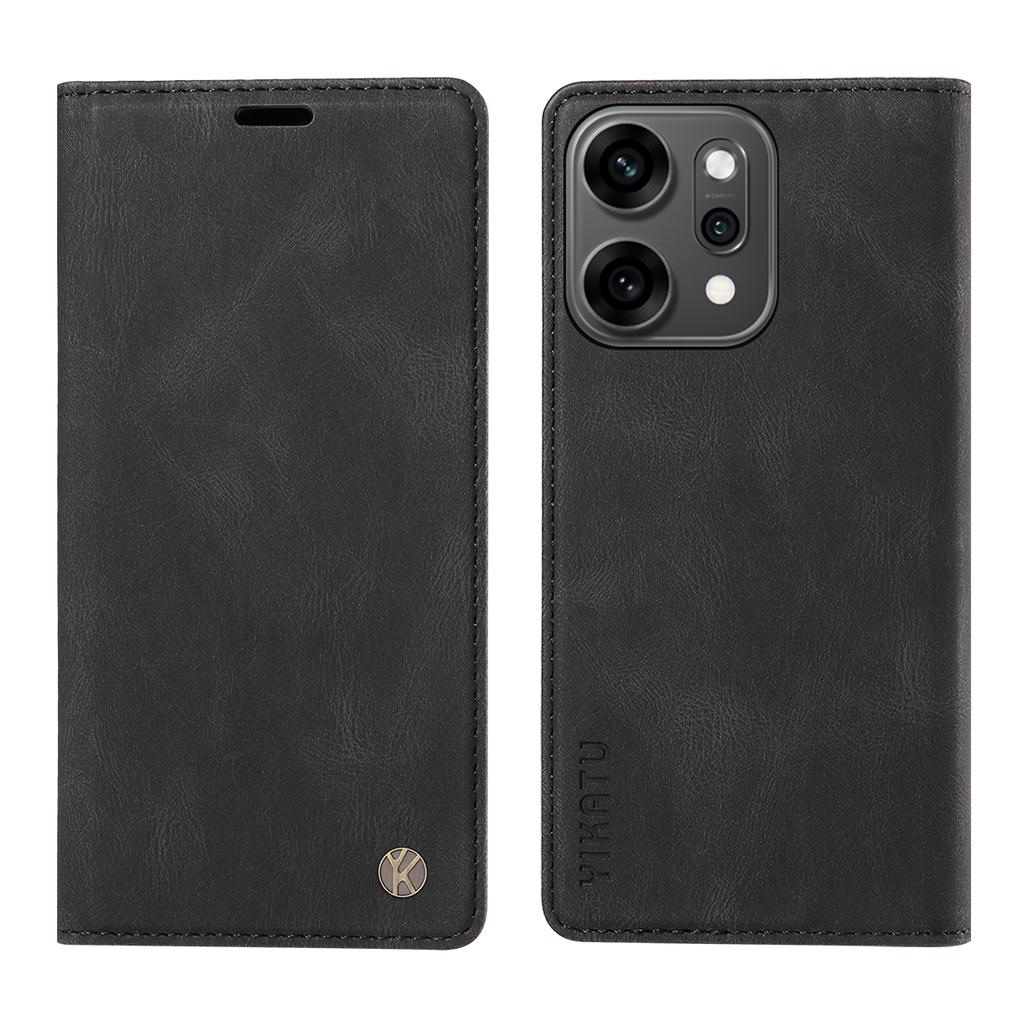 For Oppo Reno14 Pro 5G (China)/Oppo Reno14 Pro 5G (Global) Leather Cover YIKATU YK-004 Skin-Touch Wallet Phone Cases