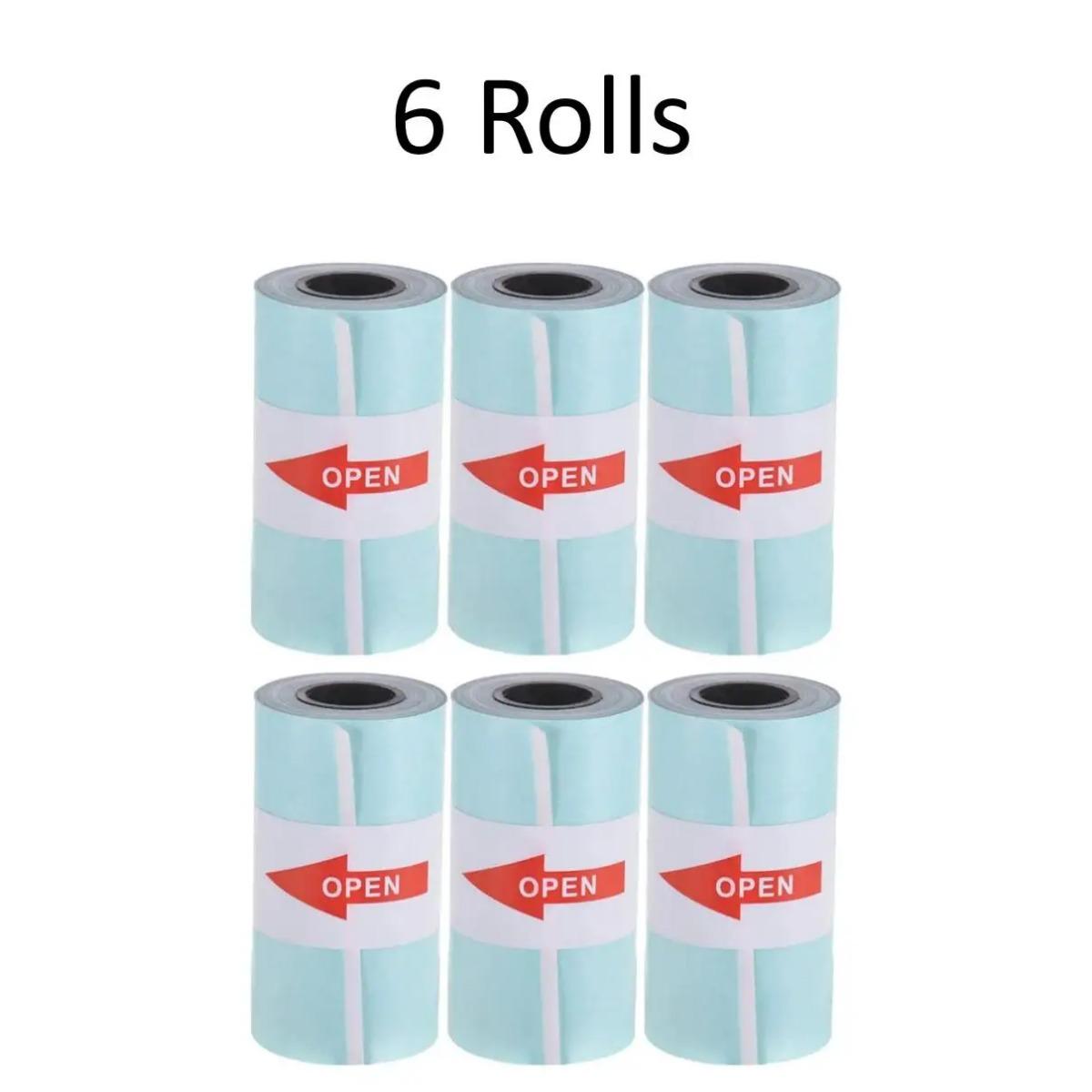 

Папір для наклейок міні-принтера Замініть папір для паперу Peripage Printer, наклейка A6 M02 T02 Mini Pocket HD Термопапір 57 мм x 30 мм білий самоклеючий бульбашок кольору