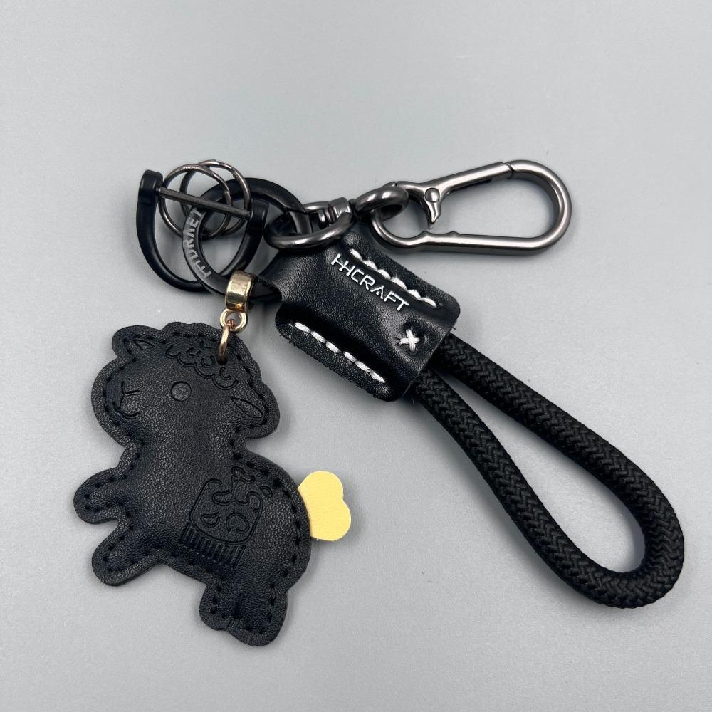 Wrist Strap Goat Pendant Nylon Braided Rope Lamb Bag Charm Goat Car Keychain Backpack Decor