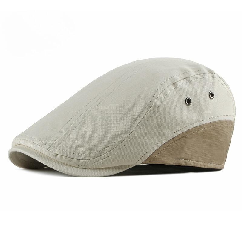 Spring Summer Thin Breathable Beret for Men Women British Retro Flat Cap Fashion Patchwork Newsboy Cap Casual Duckbill Peaked Hat
