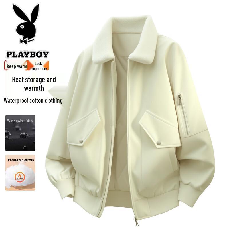 Мужская плотная теплая повседневная хлопковая куртка PLAYBOY с воротником-стойкой 6XL легкие хаки
