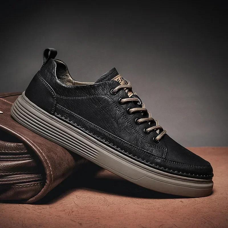 

Fashion Men Casual Shoes Outdoor PU Leather Breathable Comfortable Lace-up Men s Shoes Summer Men Sneaker Male Loafers Tenis 39