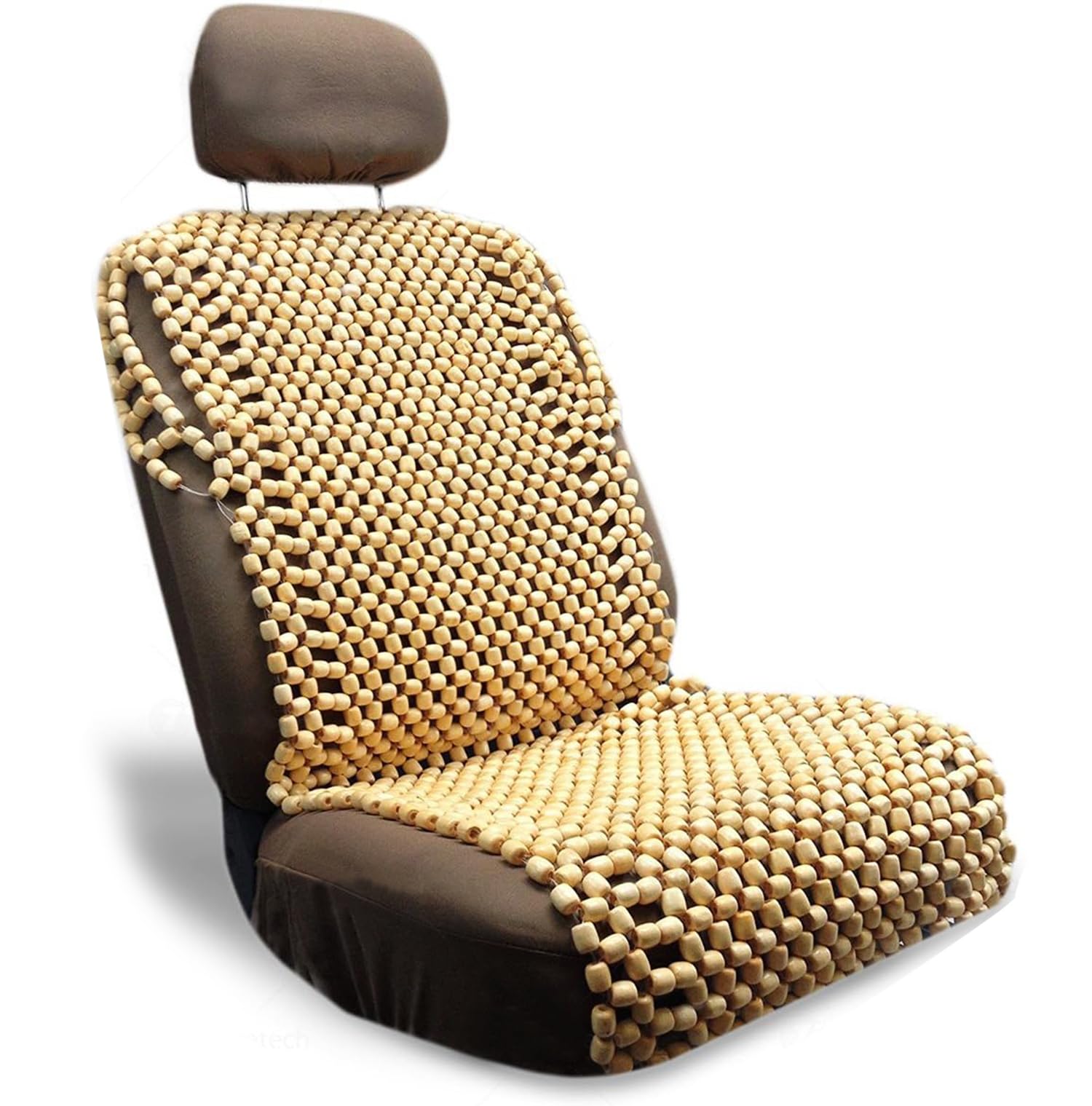 

Natural wood bead seat cover massage cool cushion