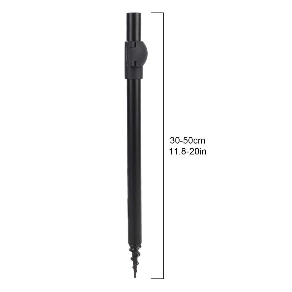 2PCS Portable Aluminum Alloy Fishing Bank Stick Adjustable 30-50cm Fishing Rod Rest Black Fishing Rod Holder Carp Fishing
