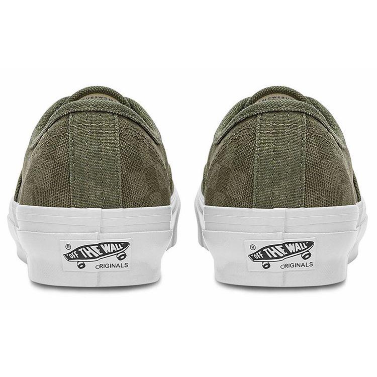 Vans OG Authentic LX Grape Leaf Checkerboard Sneakers Unisex Zielone Prawdziwa Biel VN0A5FBD50K