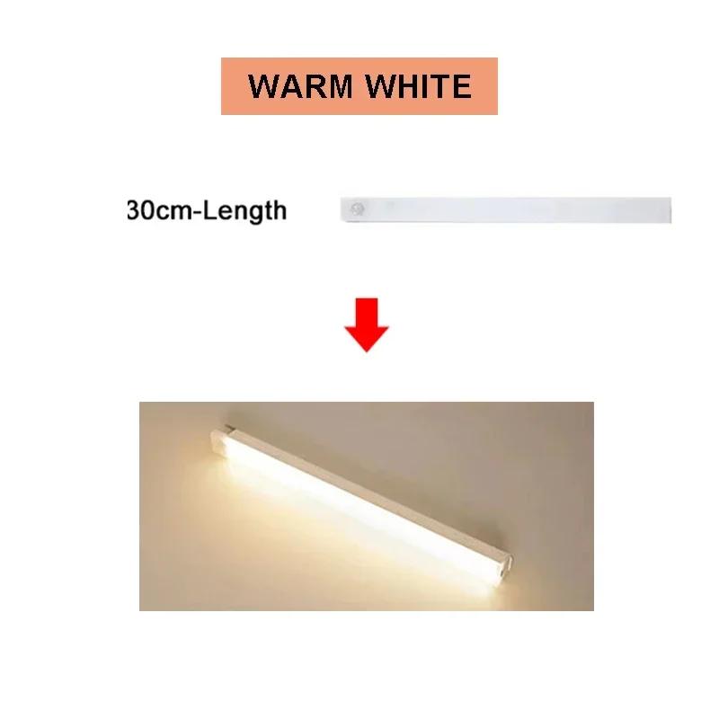2pcs Smart LED Sensor Light USB Rechargeable Cabinet Lighting Suitable for Kitchen Wardrobes Cabinets Stairs Corridors Shelves