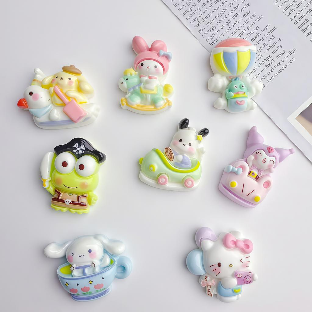 10/20PCS Bumper Car Series Resin Accessories DIY Phone Case Cream Glue Hair Clip Patch