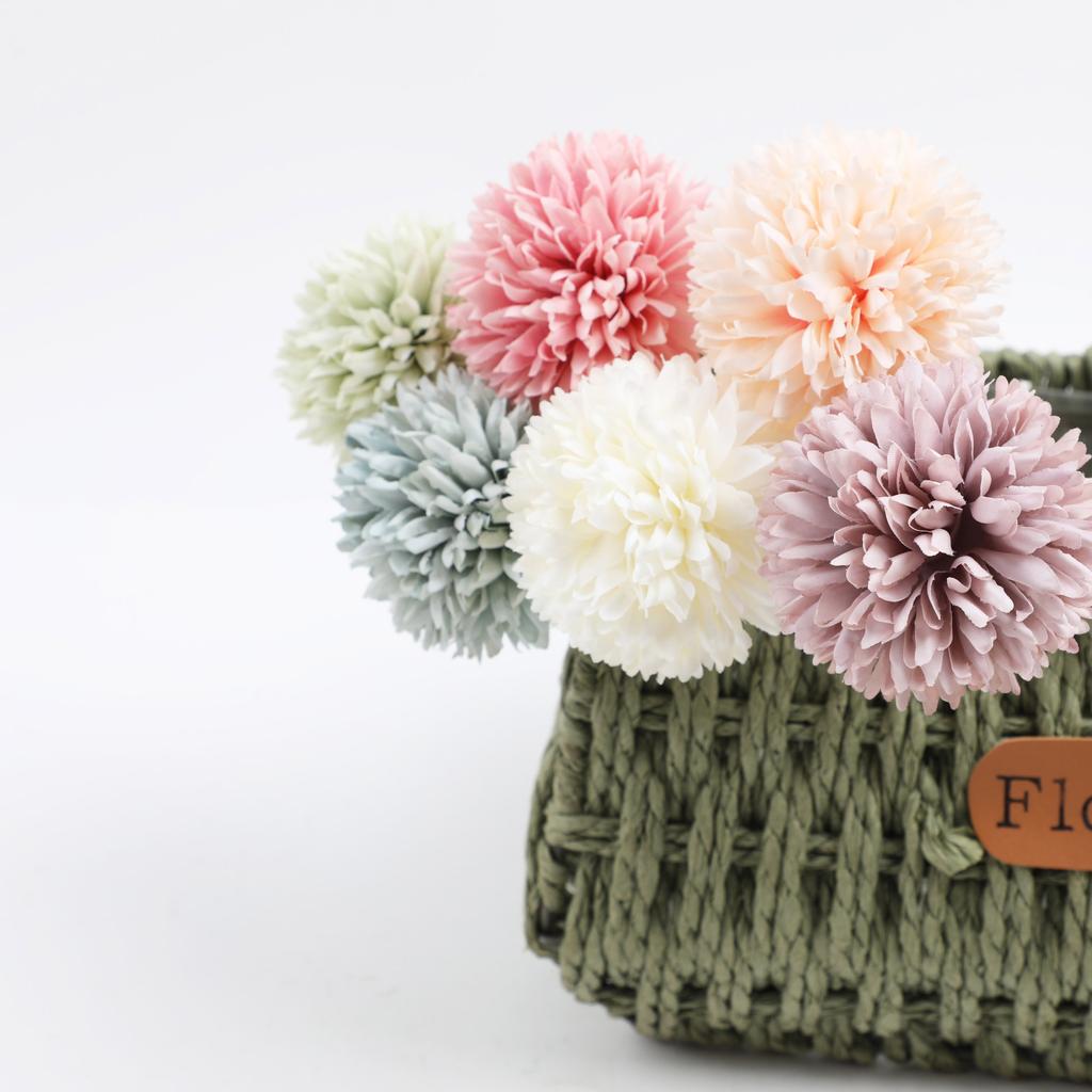 6Pcs Artificial Flowers Multi-Color Dandelions With Stems, Used for Outdoor Courtyard Festival Ceremony Decoration