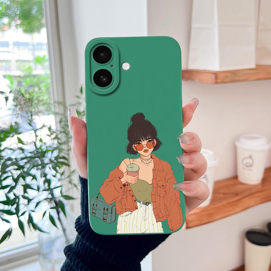 For iPhone 17 Pro Max / iPhone Air Phone Case Lovely Cartoon Liquid Silicone Full Coverage Anti Drop Bumper For iPhone17 Fundas