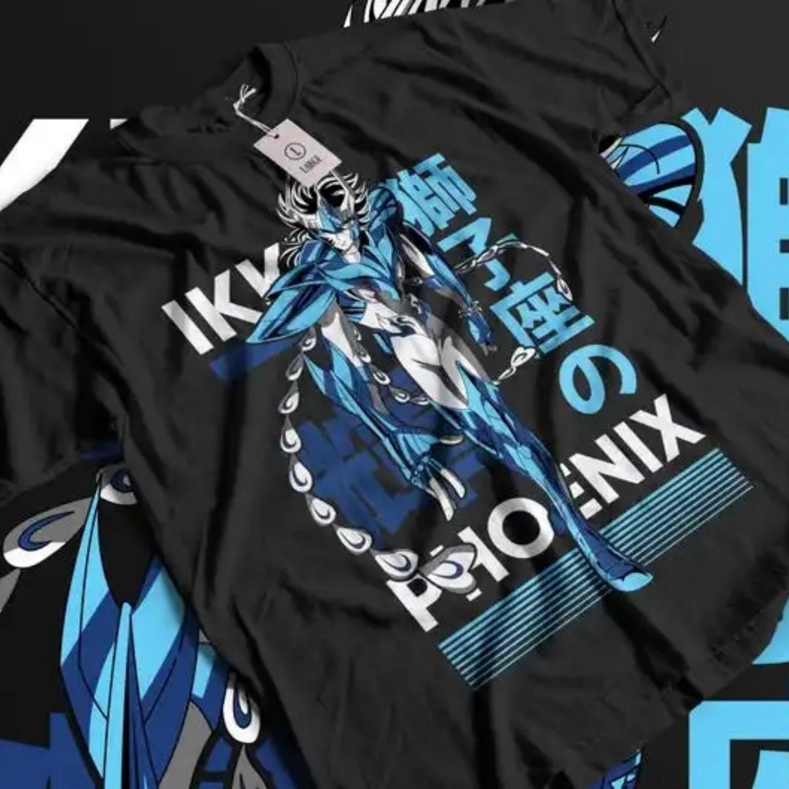 

Leo Aiolia Saint Seiya T-shirt Knights Of The Zodiac Hyoga Ikki Anime Shirt All Size 100 Cotton XXXXXL чорний