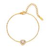 Love Heart Bracelet For Women Men Stainless Steel Bracelet Vintage Rhinestone Bohemian Fashion Jewelry Charm Gift Accessories