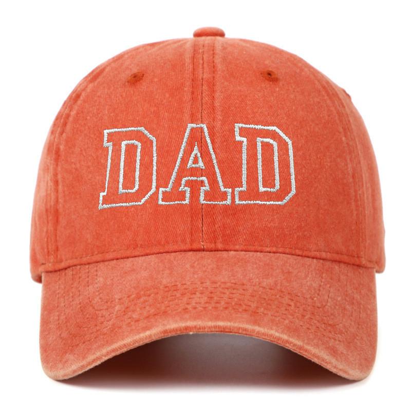 Dad Mom Embroidered Baseball Cap With Cotton Material For Summer Casual Style