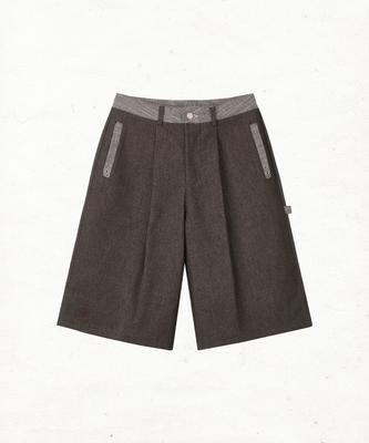 Dandel Dd Stripe Denim Bermuda Pants (Brown)