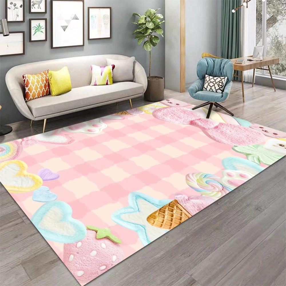 Alfombra Anime Dibujos Animados Sala de Estar Dormitorio Cocina Mesa de Sofá Balcón Alfombra Antideslizante Lavable Alfombra Exquisitos Adornos para el Hogar