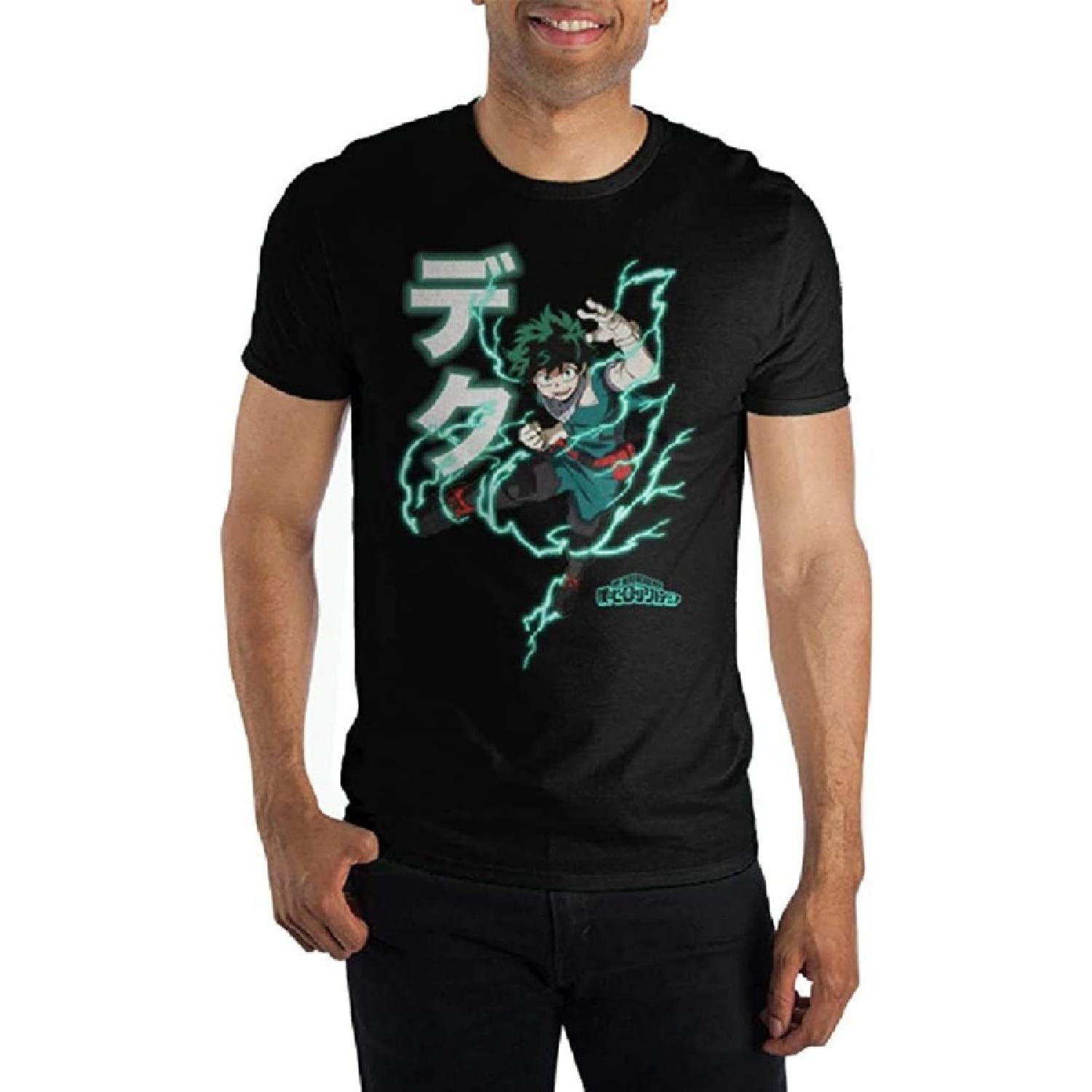 Bioworld My Hero Academia Deku Изуку Мидория Стиль стрельбы Световая мужская футболка XXXXXL разноцветный