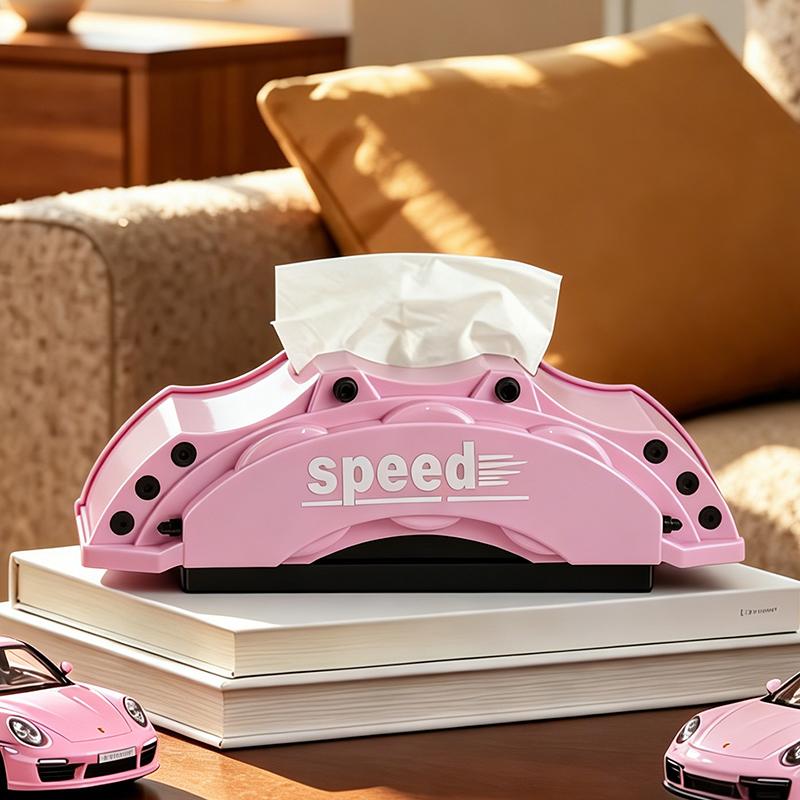Creative Brake Caliper Tissue Box Racing Speed Abs Napkin Holder Unique Car Themed Decor for Table Kitchen and Man Cave Desktop