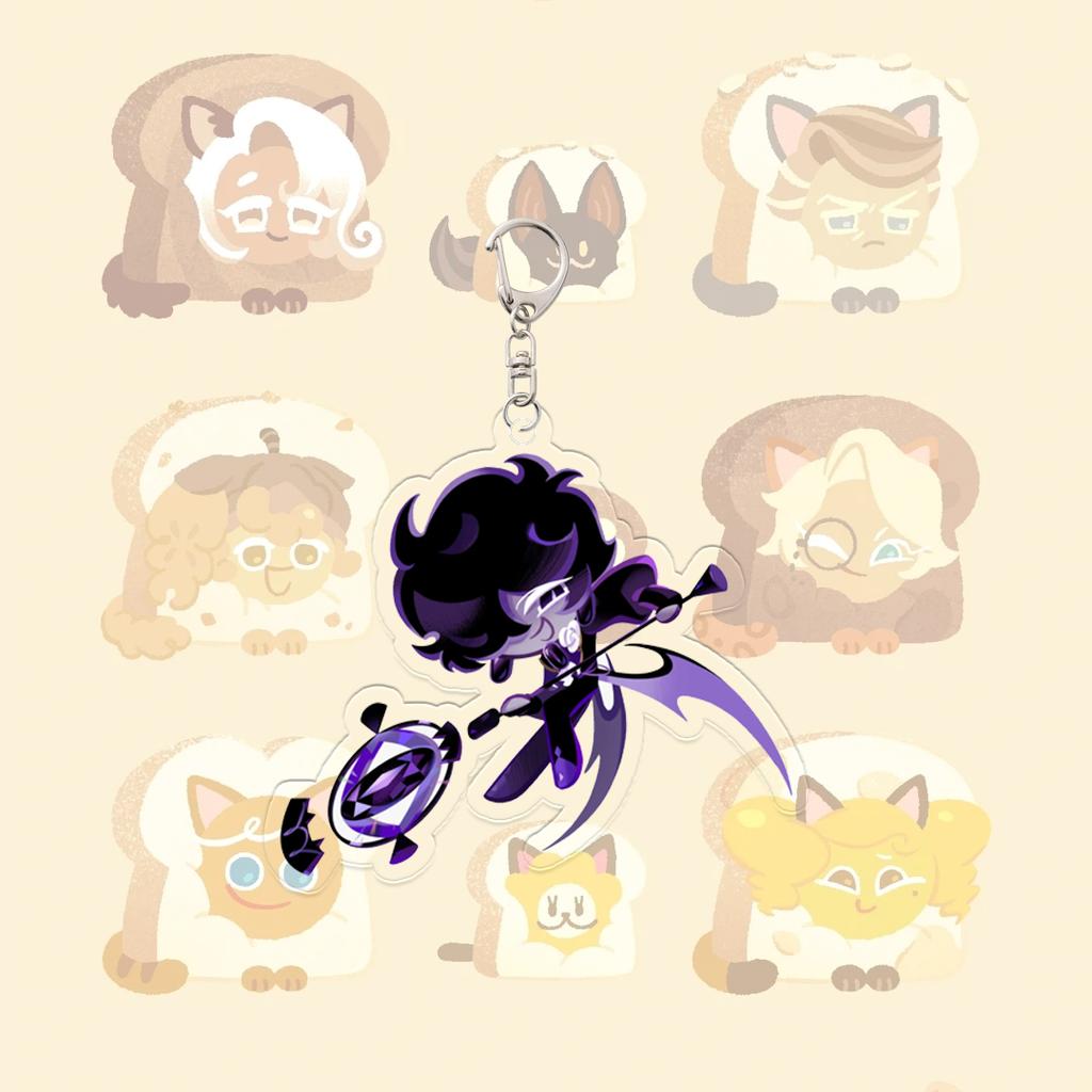 Cookie Run Kingdom Dekoracyjny Wisiorek Kawaii Figurka z Gry Student Kreskówkowy Breloczek Kratka Letni Wersja Q Dziewczyna Anime Prezent Festiwalowy