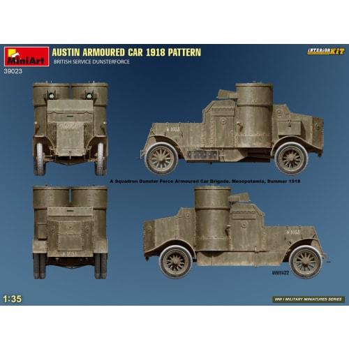 Miniart 1/35 British Austin Armoured Car 1918 Dunsterforce Interior Kit Plastic Model Kit MA39023