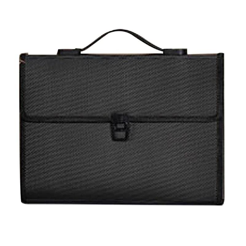 Сумка для органов формата А4 многослойная папка большая вместимость портативные офисные сумки для документов настольный органайзер для хранения файлов с данными портфель чёрный 990₽