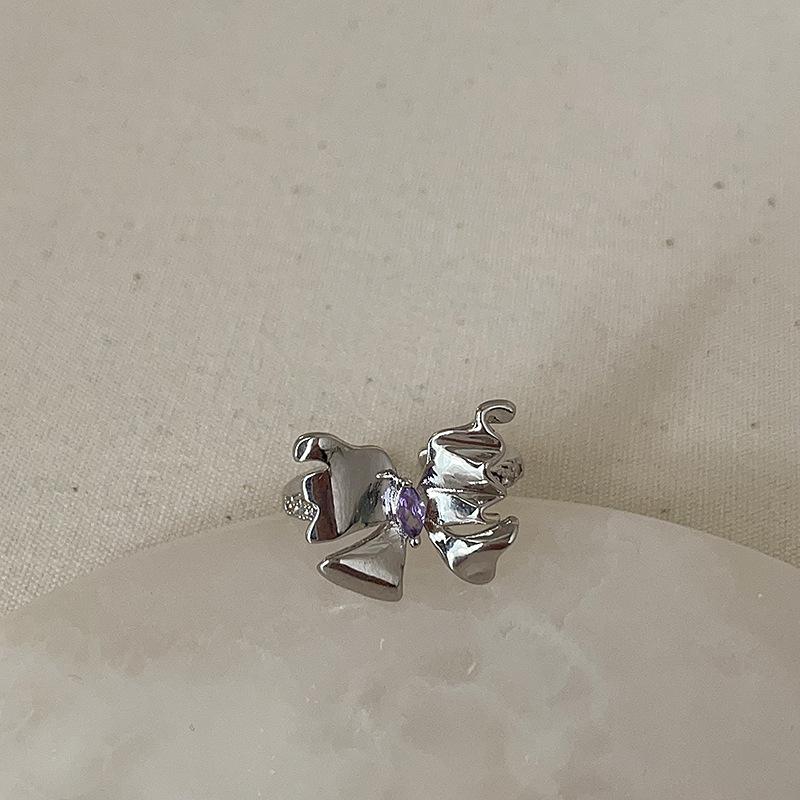 Light Luxury Simple Pearl Bow Open Ring Collection Female Personality Unique Exquisite Fashion Versatile Ring Ring