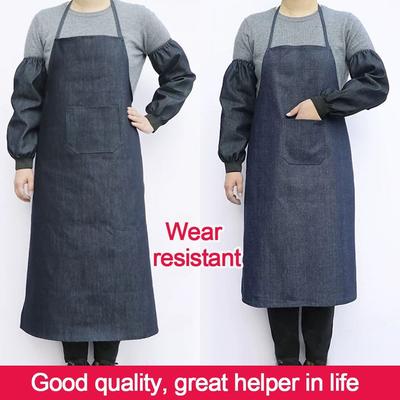 New Unisex Cowboy Apron Wear-resistant Thickened Kitchen Apron With 1 Pockets Waiter Apron
