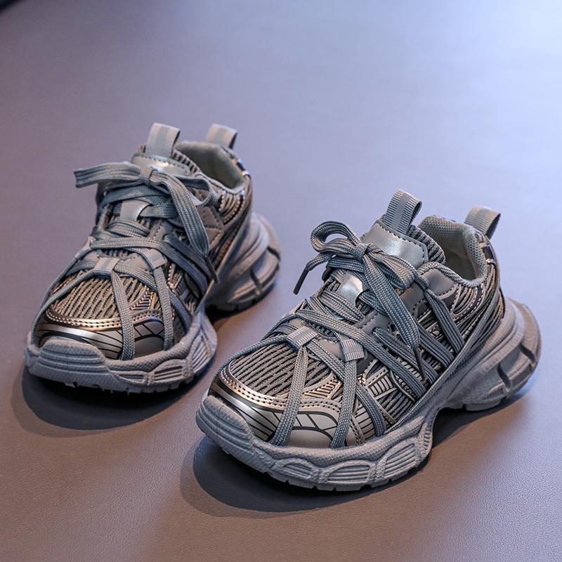 

2025 Новая Зимняя Детская Обувь Мальчики Нескользящие Кроссовки Модная Уличная Снежная Обувь Теплая Спортивная Обувь Ребенок Горячая Распродажа Повседневная Обувь 26 серый