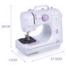 Přenosný šicí stroj Mini elektrický domácí crafting Mending Overlock 12 stehů s pedálem pro začátečníky