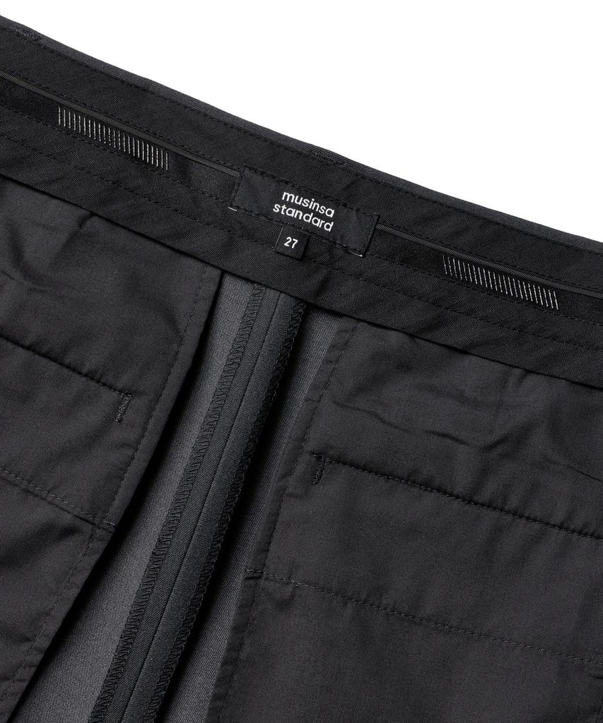 MUSINSA STANDARD WOMAN Women'S Real Wide Belted Slacks [Gray]
