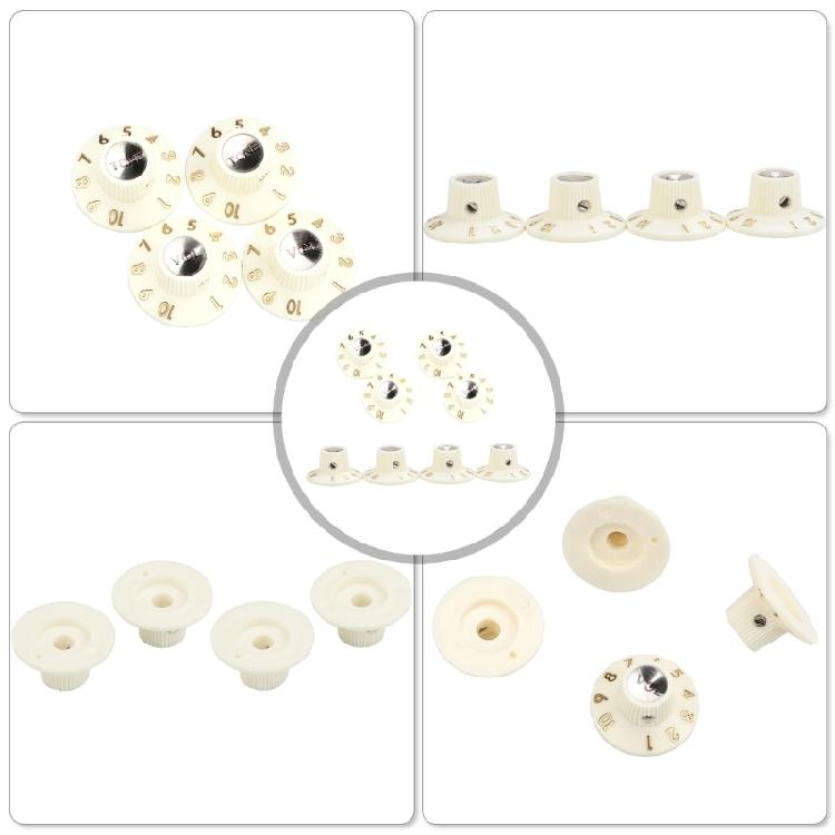 4Pcs Plastic Speed Volumes Tone Control Knob Electric Guitar Volumes Tone Knob Potentiometer Caps Guitar Accessories