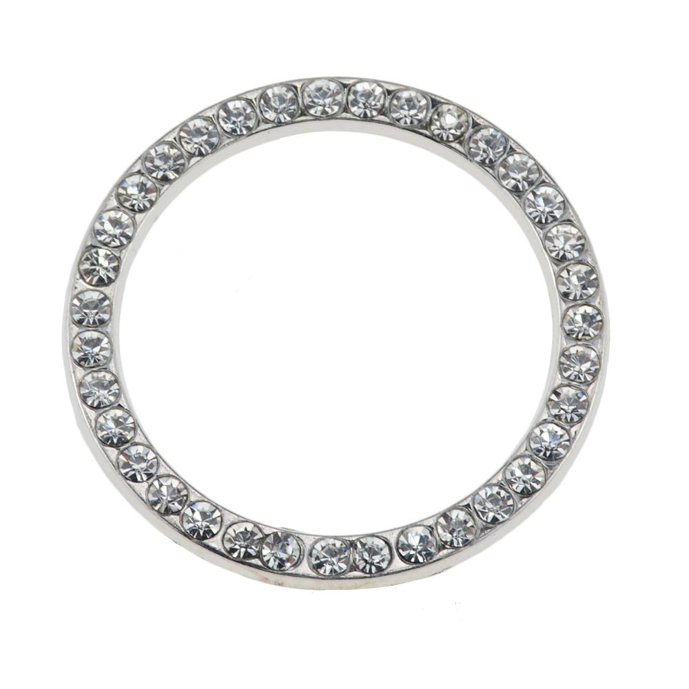 

1 шт. 40 мм/1,57 дюйма Автомобільний перемикач, кнопка запуску, декоративне кільце з діамантовим кришталем, кругла окантовка, автомобільні декоративні аксесуари Silver