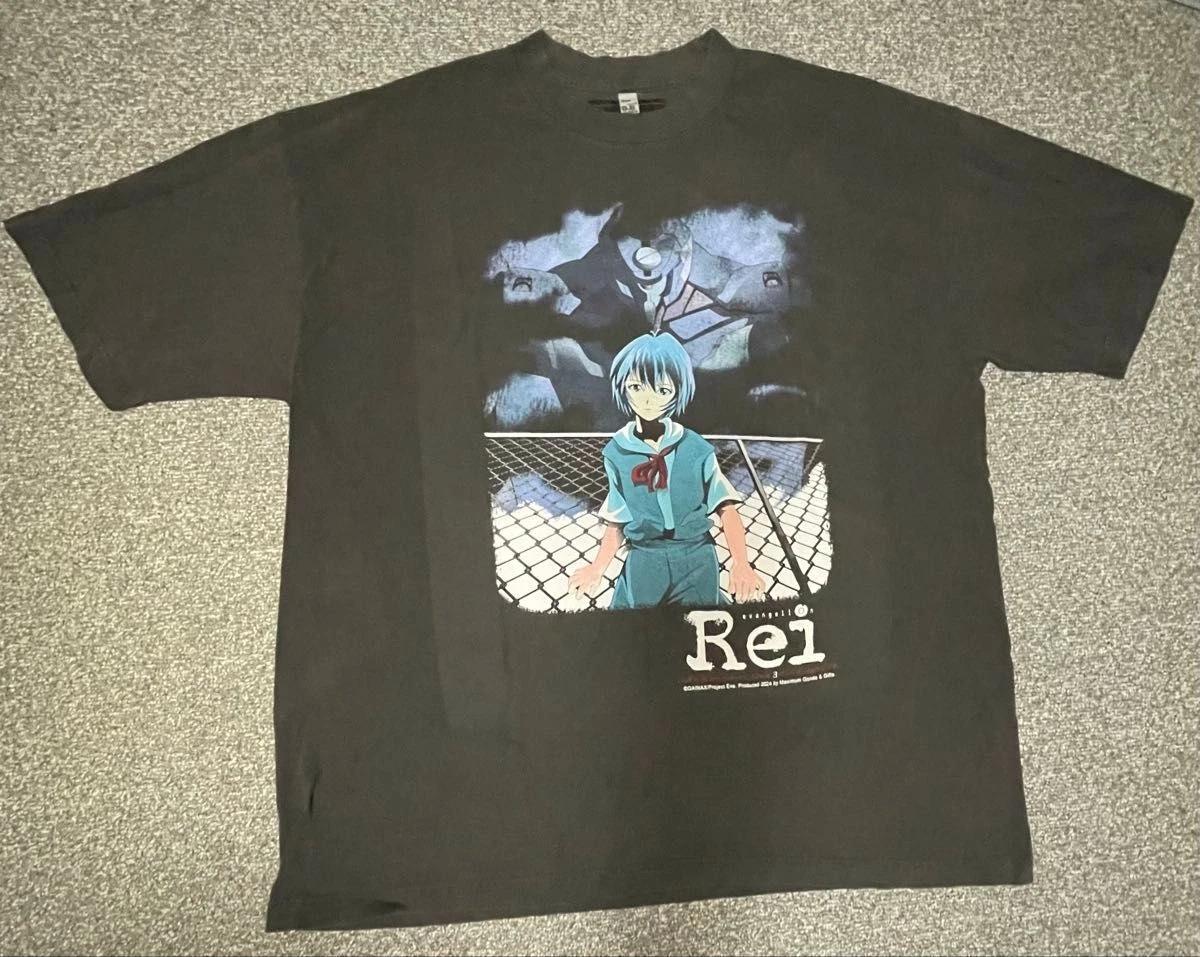 Neon Genesis Evangelion Rei Ayanami T-Shirt XL Black Anime Graphic Japan Rare S