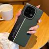 For iQOO Z10 Turbo/Z10 Turbo Pro Classic Vegan Leather Fluorescent Waistline Shockproof Phone Case Micro Matte