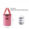 Handheld cylindrical insulated lunch bag, lunch box bag, portable, meal bag, waterproof, picnic bag, simple