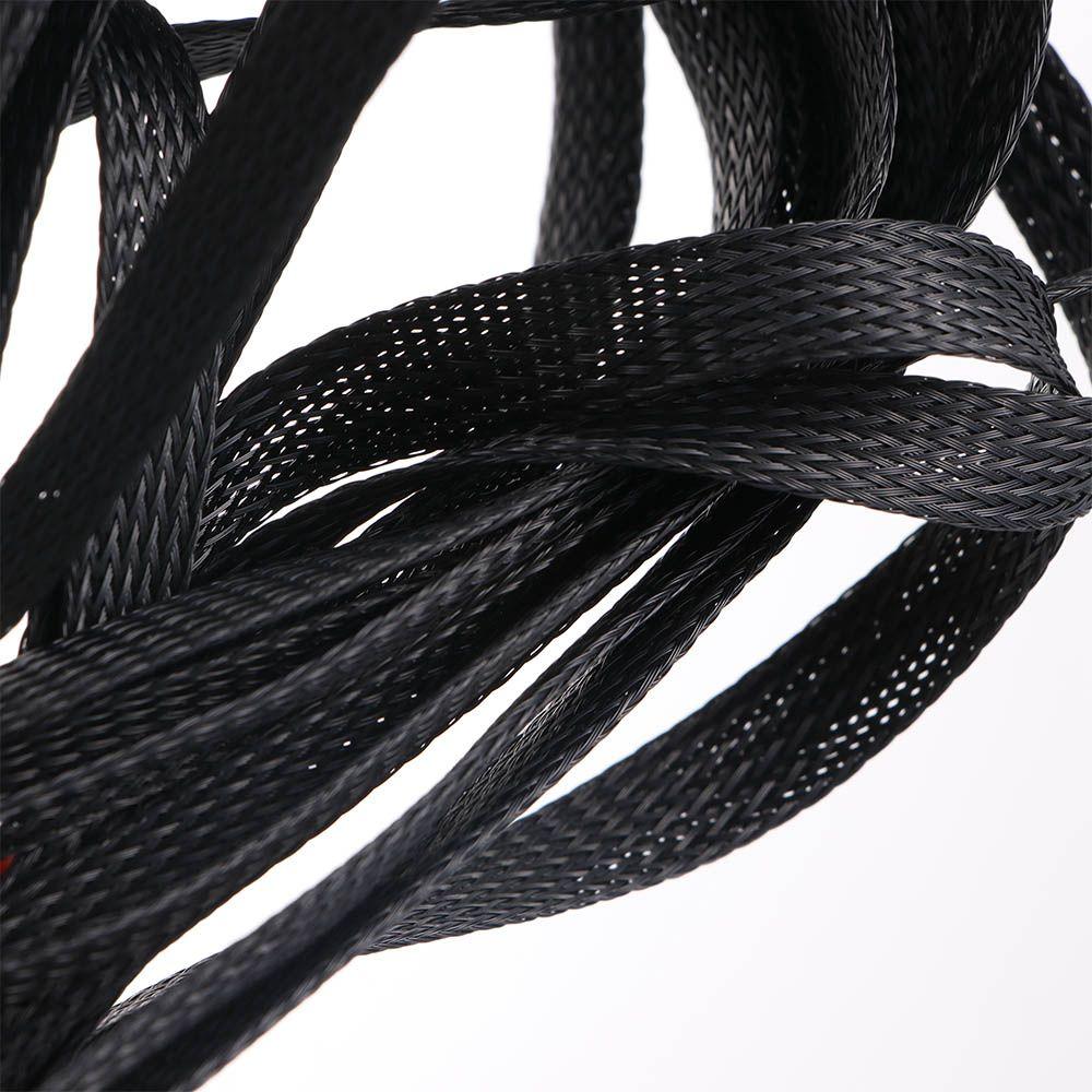 4/6/8/10/12/15/18/20/25mm Tight Expandable PET Protection Cable Wire Braid Sleeving Insulation