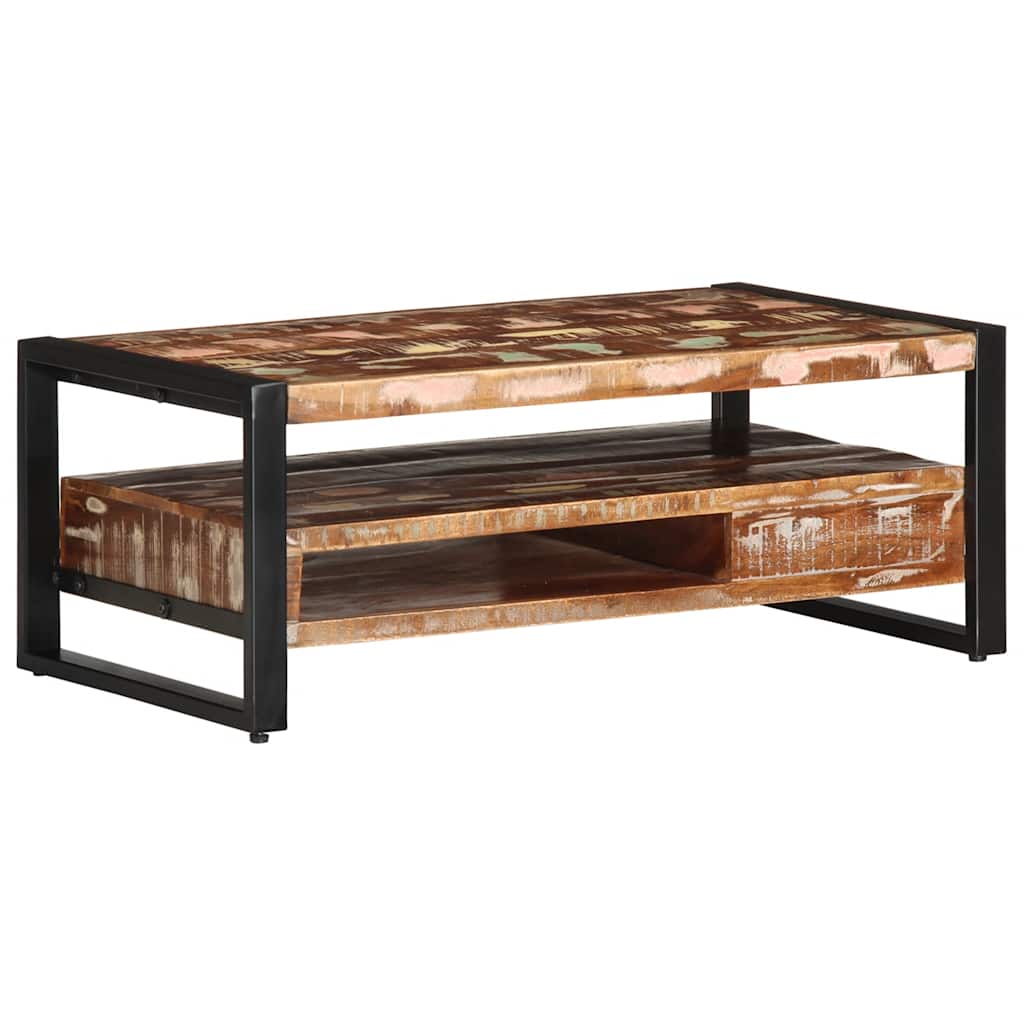 Vidaxl Coffee Table, Colorful, 90X50X36 Cm, Solid Reclaimed Wood