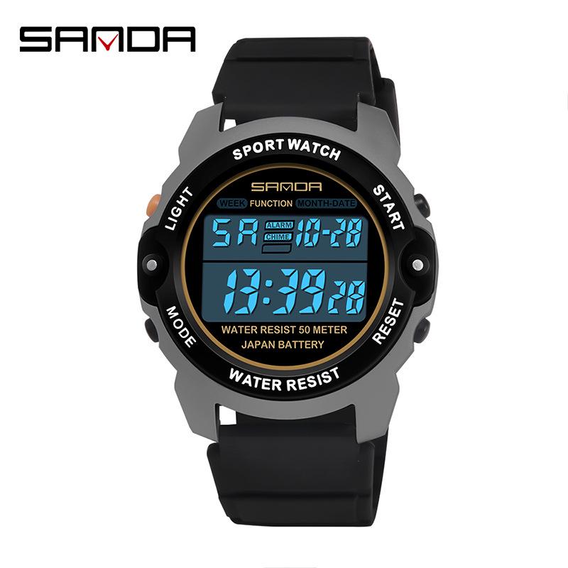 Sanda Unisex Multifunctional Electronic Sport Watch for Students