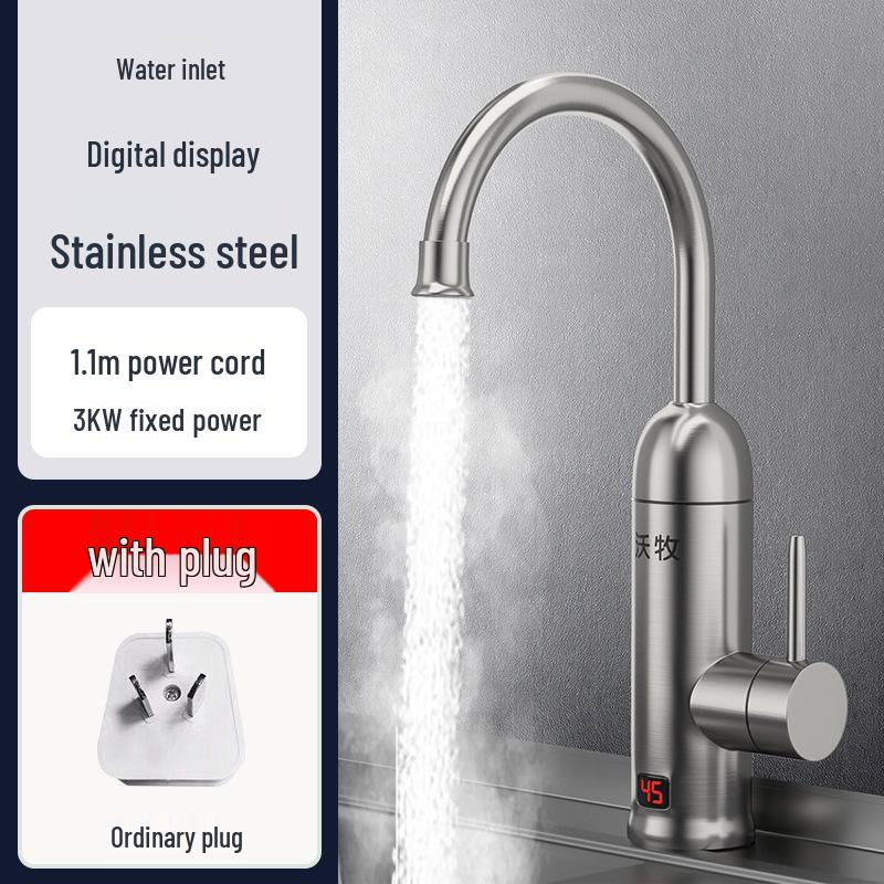 Instant Heat Electric Water Faucet - Quick Heating, Temperature Controlled for Kitchen Use
