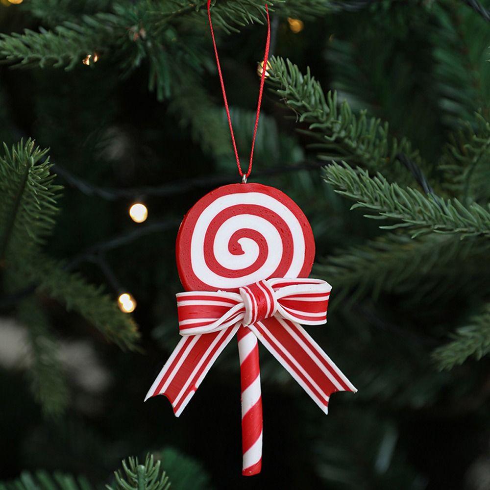 Cartoon Lollipop Xmas Decor Handmade Candy Cane Hanging Decorations Holiday Decor