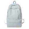 Schoolbag Versatile Large Capacity School Bag Female Junior High School Student College Student Backpack Solid Color Travel Backpack Junior 