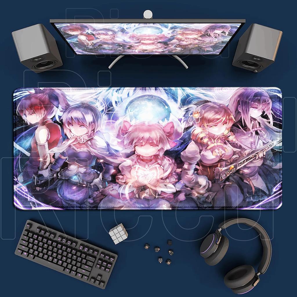 Mouse Pad Popular Puella Magi Madoka Magica Rubber Gaming Accessories Large XXL Laptop Keyboard Mat xMM Nonslip Antifray