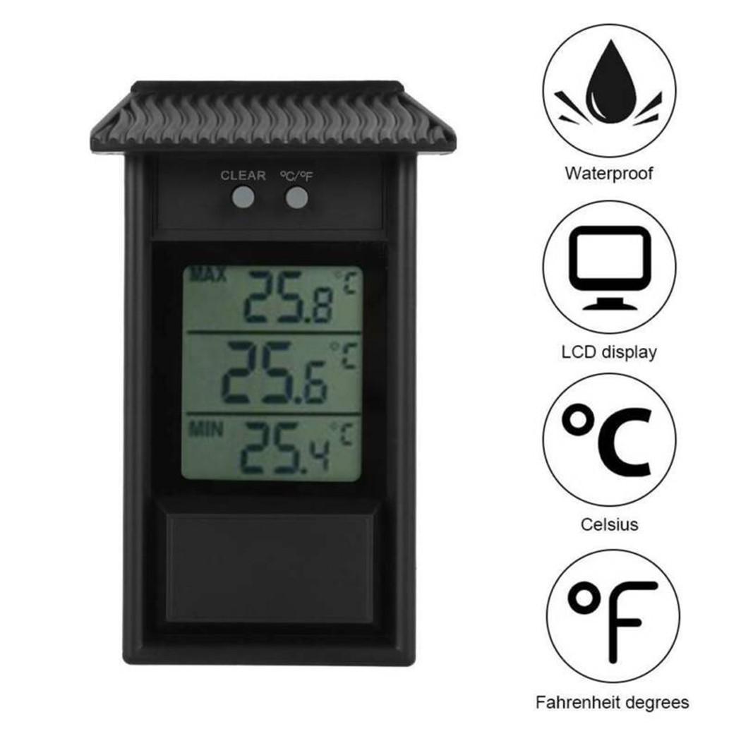 Thermometer Display Garden Greenhouse Indoor Max Min