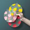 1PCS Round Fruit Silicone Coaster Waterproof Skid Insulation Cup Pad Reusable Pot Mat Kitchen Tableware Drinkware Decoration