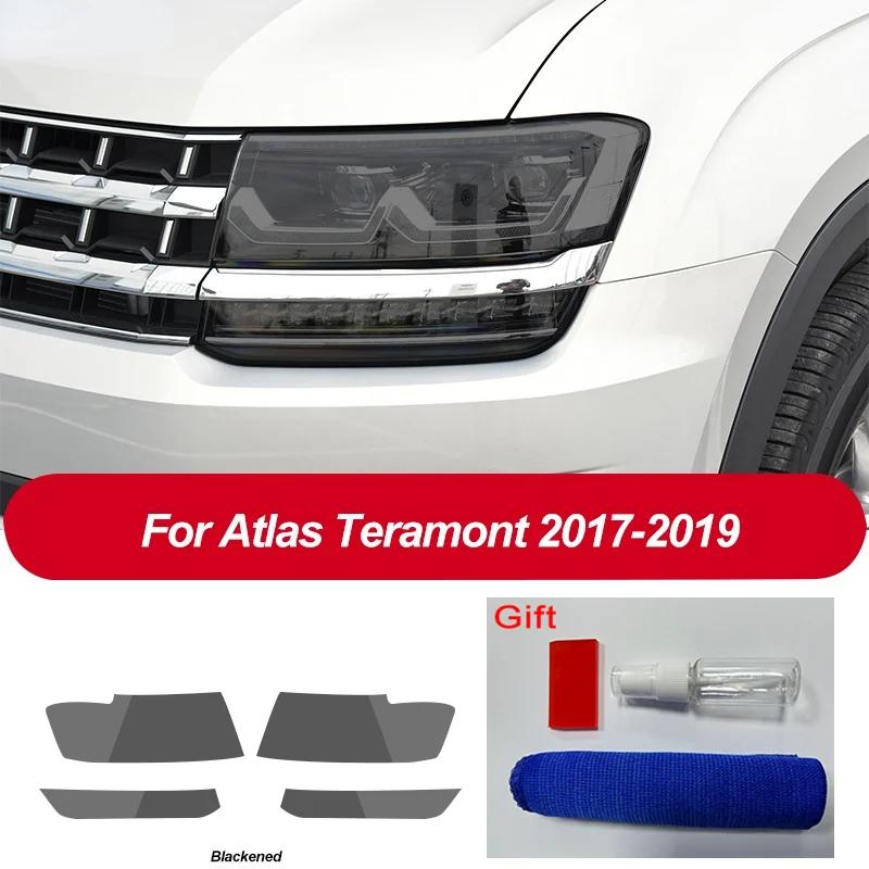 Защитная пленка для фар автомобиля Прозрачно-черная ТПУ наклейка для Volkswagen VW Atlas Teramont 2017 2018 Аксессуары Headlight