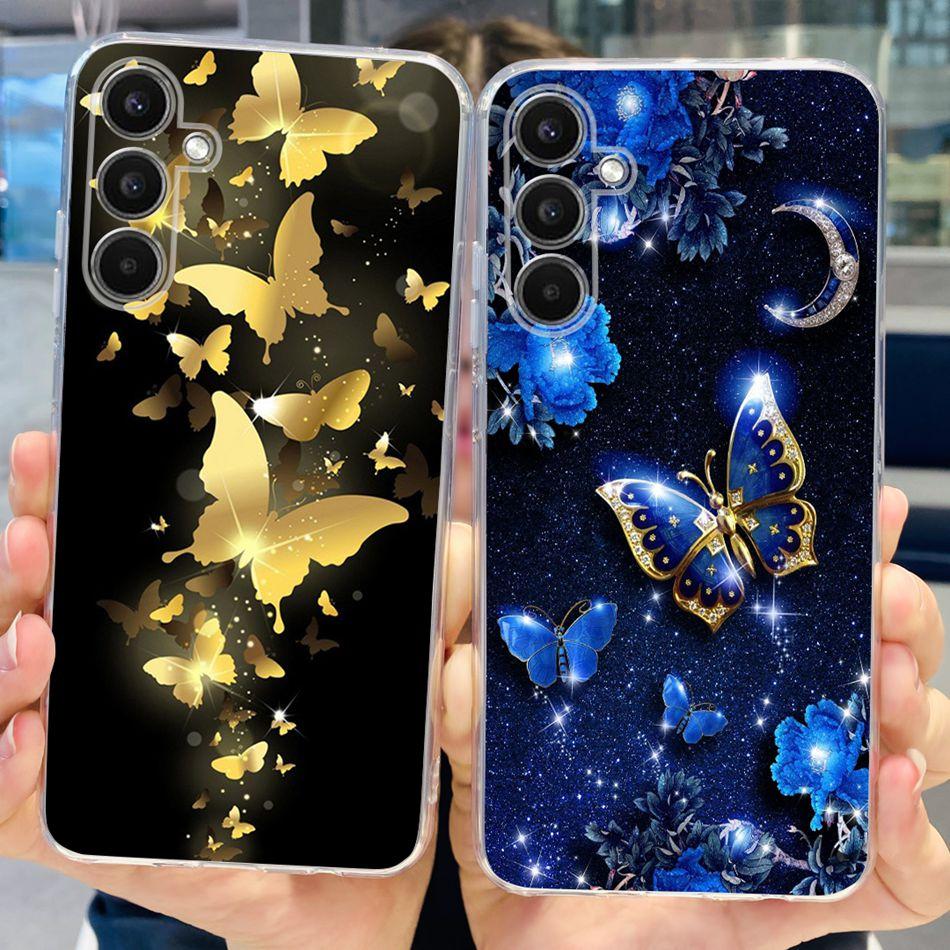 For Samsung Galaxy A24 SM-A245F Phone Case Stylish Cat Painted Soft Silicone TPU Cover For Samsung A24 A34 A54 A346B SM-A546B