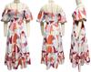 European and American Off-the-Shoulder Puff Sleeve A-Line Summer Dress for Women