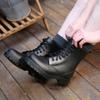 Fashion Rain Shoes Non-slip Waterproof Low Tube Rain Boots Thickened Wear-resistant Women's Martin Water Shoes Rubber Shoes