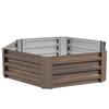 Raised garden bed. Herb garden. Weatherproof. Open bottom. 113 x 98 x 30 cm. Dark brown